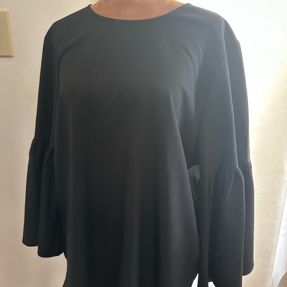 Who What Wear Black Top with Label Detail